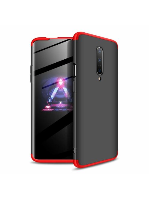 R-PROTECT OnePlus 7 Pro GKK Tok 360 Előlap-Hátlapi Védelemmel Full Body Protection Fekete-Piros