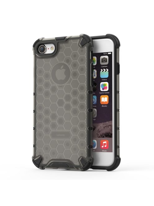 R-PROTECT iPhone 8 / iPhone 7 Szilikon Tok Honeycomb TPU Fekete