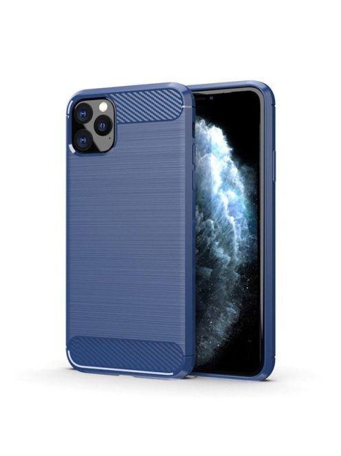 R-PROTECT iPhone 11 Pro Szilikon Tok Carbon TPU Kék