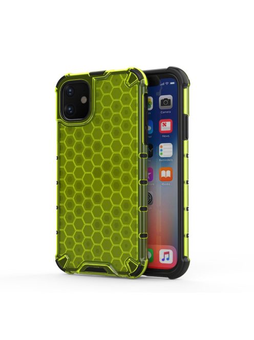 R-PROTECT iPhone 11 Szilikon Tok Honeycomb TPU Zöld