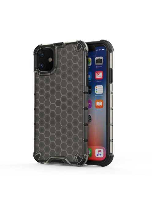 R-PROTECT iPhone 11 Szilikon Tok Honeycomb TPU Fekete