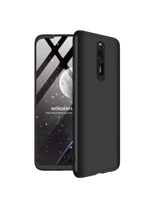 R-PROTECT Xiaomi Redmi 8 GKK Tok 360 Előlap-Hátlapi Védelemmel Full Body Protection Fekete