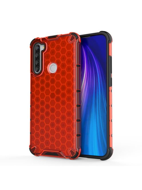 R-PROTECT Xiaomi Redmi Note 8TSzilikon Tok Honeycomb TPU Piros