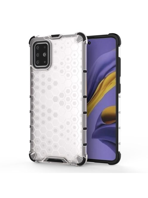 R-PROTECT Samsung Galaxy S20 Szilikon Tok Honeycomb TPU Áttetsző