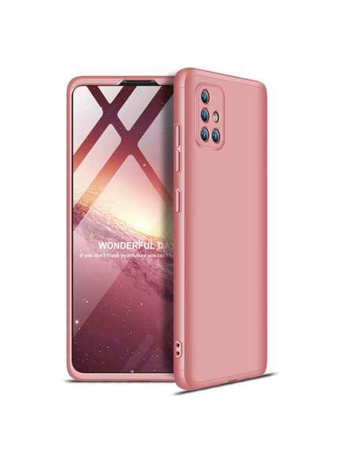 R-PROTECT Samsung Galaxy A71 GKK Tok 360 Előlap-Hátlapi Védelemmel Full Body Protection Pink