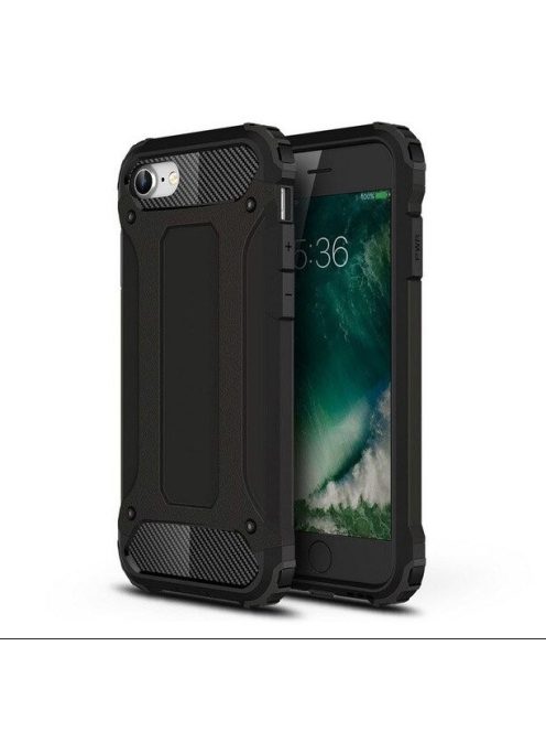R-PROTECT iPhone SE 2020 / iPhone 8 / iPhone 7 Ütésálló Tok Defender 2in1 PC TPU Hybrid Fekete