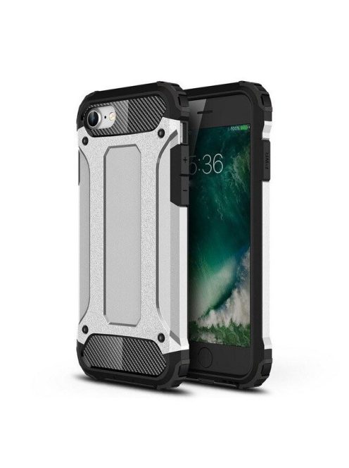 R-PROTECT iPhone SE 2020 / iPhone 8 / iPhone 7 Ütésálló Tok Defender 2in1 PC TPU Hybrid Ezüst