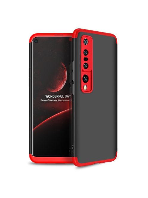 R-PROTECT Xiaomi Mi 10 GKK Tok 360 Előlap-Hátlapi Védelemmel Full Body Protection Fekete-Piros