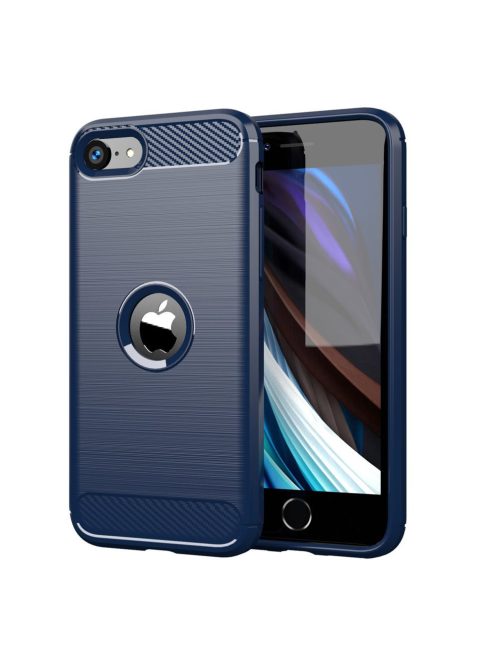 R-PROTECT iPhone SE 2020 Szilikon Tok Carbon TPU Kék