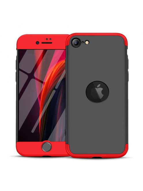 R-PROTECT iPhone SE 2020 GKK Tok 360 Előlap-Hátlapi Védelemmel Full Body Protection Fekete-Piros