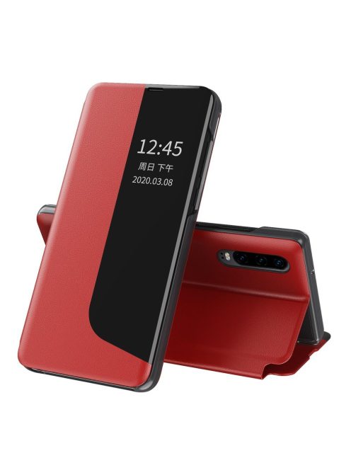 R-PROTECT Huawei P30 Notesz Tok ECO VIEW Elegant BookCase Piros