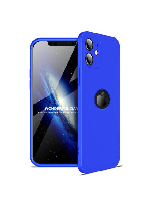 R-PROTECT iPhone 12 mini GKK Tok 360 Előlap-Hátlapi Védelemmel Full Body Protection Kék