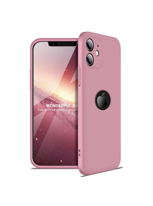 R-PROTECT iPhone 12 mini GKK Tok 360 Előlap-Hátlapi Védelemmel Full Body Protection Pink