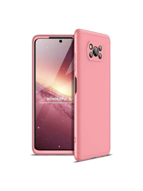 R-PROTECT Xiaomi Poco X3 NFC / Poco X3 Pro GKK Tok 360 Előlap-Hátlapi Védelemmel Full Body Protection Pink