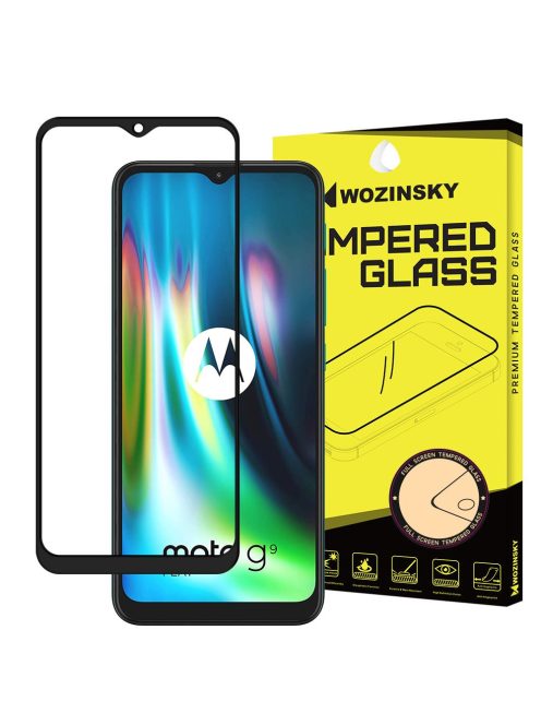 Motorola Moto G9 Play / Moto E7 Plus Üvegfólia 3D FullSize, Tokbarát, Hajlított, Extra Erős Wozinsky Tempered Glass