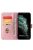 R-PROTECT iPhone 11 Pro Notesz Tok Elegant Magnet Kitámasztható Kártyatartóval Rózsaszín