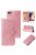 R-PROTECT iPhone SE 2020 / iPhone 8 / iPhone 7 Notesz Tok Elegant Magnet Kitámasztható Kártyatartóval Rózsaszín