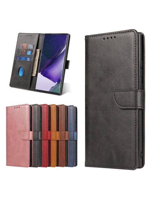 R-PROTECT Samsung Galaxy Note 20 Ultra Notesz Tok Elegant Magnet Kitámasztható Kártyatartóval Fekete