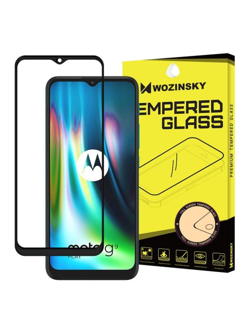 Motorola Moto G9 Play / Moto E7 Plus Üvegfólia 3D FullSize, Tokbarát, Hajlított, Extra Erős Wozinsky Tempered Glass