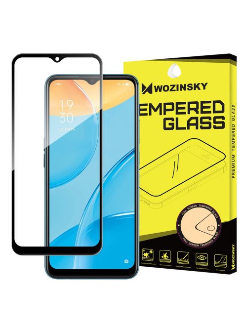 Oppo A15 Üvegfólia 3D FullSize, Tokbarát, Hajlított, Extra Erős Wozinsky Tempered Glass