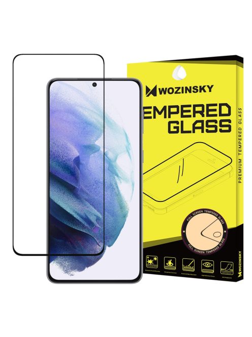Samsung Galaxy S21 5G Üvegfólia 3D FullSize, Tokbarát, Hajlított, Extra Erős Wozinsky Tempered Glass