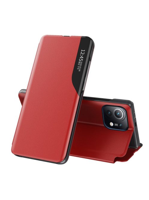R-PROTECT Xiaomi Mi 11 Notesz Tok ECO VIEW Elegant BookCase Piros