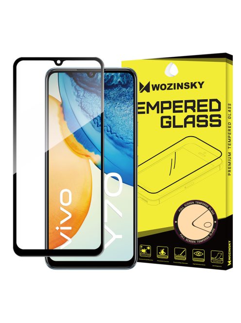 Vivo Y70 Üvegfólia 3D FullSize, Tokbarát, Hajlított, Extra Erős Wozinsky Tempered Glass