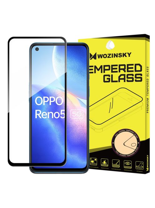 Oppo Reno 5 5G / Reno 5 4G / Find X3 Lite Üvegfólia 3D FullSize, Tokbarát, Hajlított, Extra Erős Wozinsky Tempered Glass