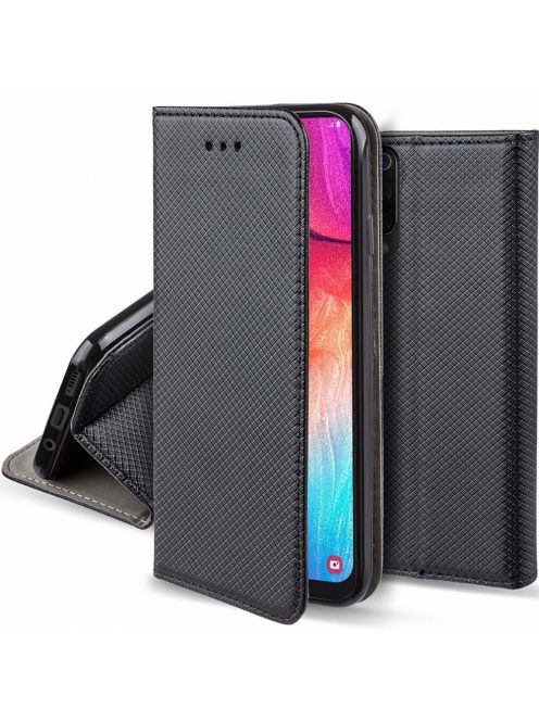 Samsung Galaxy A51 Notesz Tok Flip Magnet Kártyatartóval Fekete